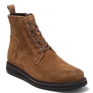 John Varvatos Star USA Brown Suede Zip Boots 11.5